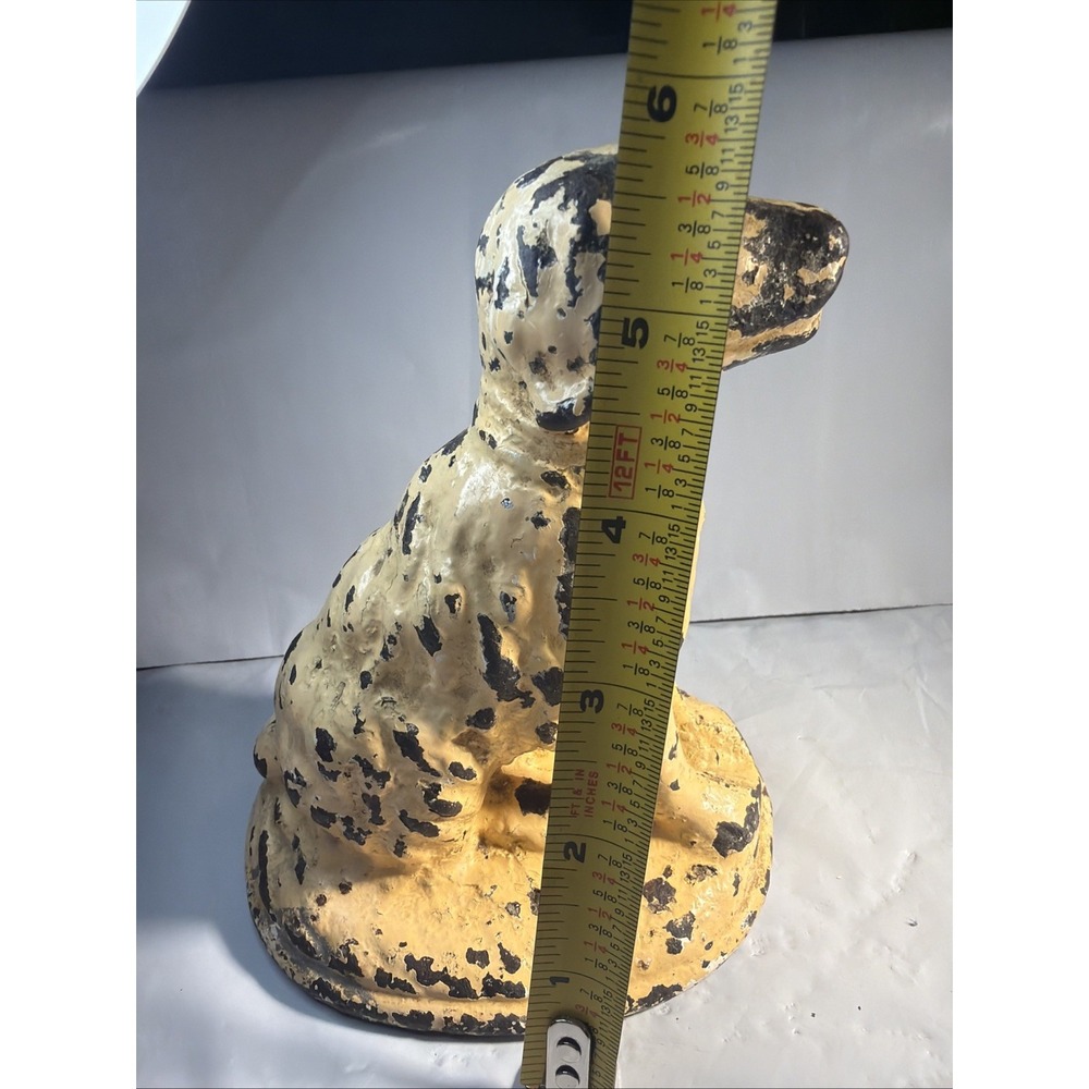 Antique Hubley Cast Iron Seated Pointer Dog Paperweight Figurine Doorstop 6" - Picture 14 of 16